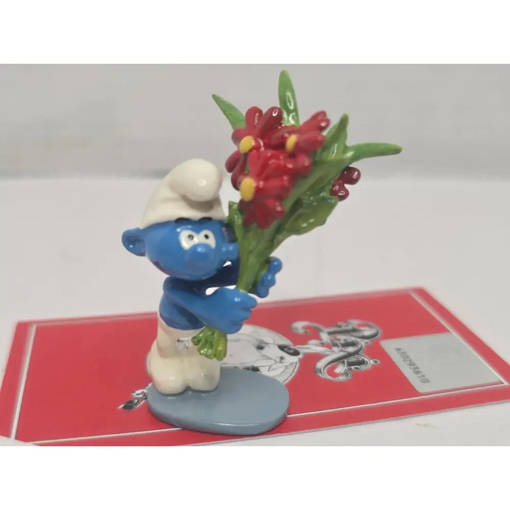 Pixi Mini, Lover Smurf holding a bouquetin Box with numbered COA from France